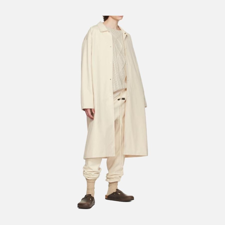 Fear of God Essentials Long Coat Eggshell