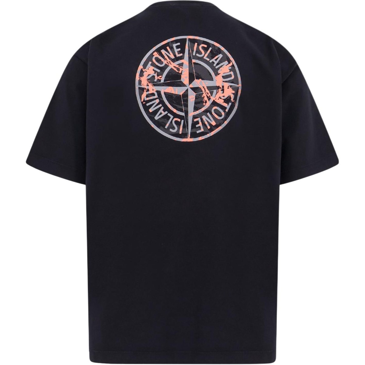 Stone Island Logo Print T-Shirt Black