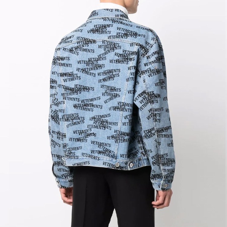 Vetements Logo Denim Jacket