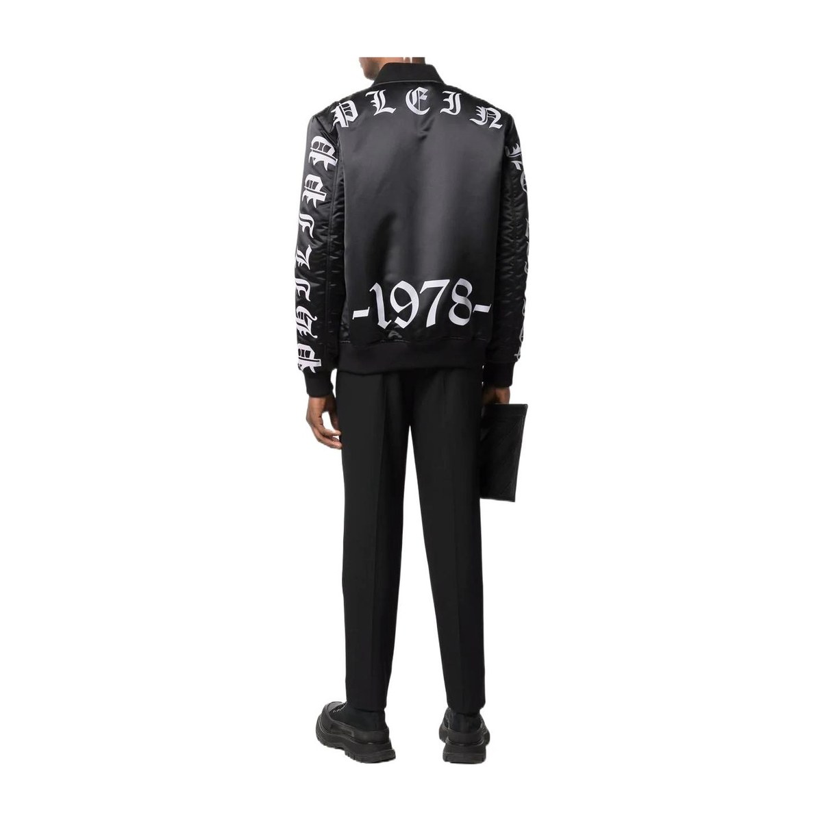 Philipp Plein SS23 Logo Bomber Jacket Black