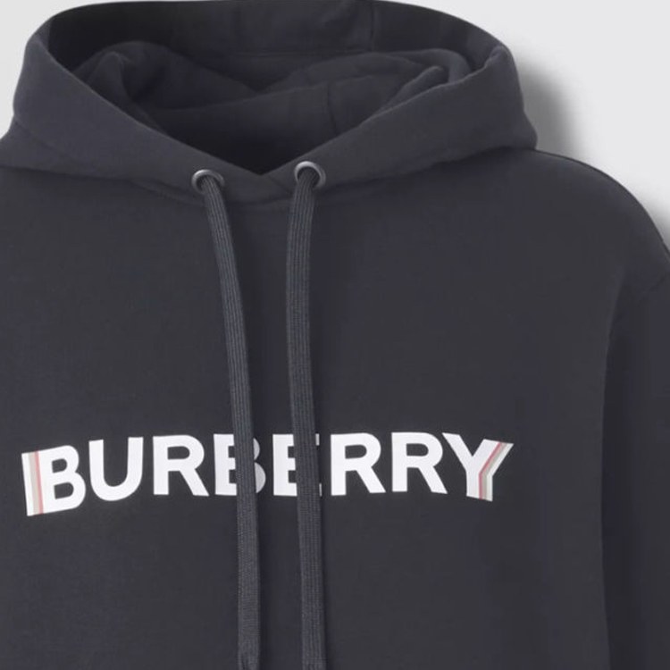 Burberry Logo Hoodie Black