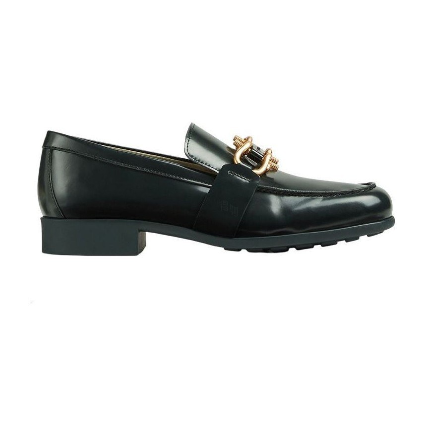 Bottega Veneta Glossy Leather Loafers Green