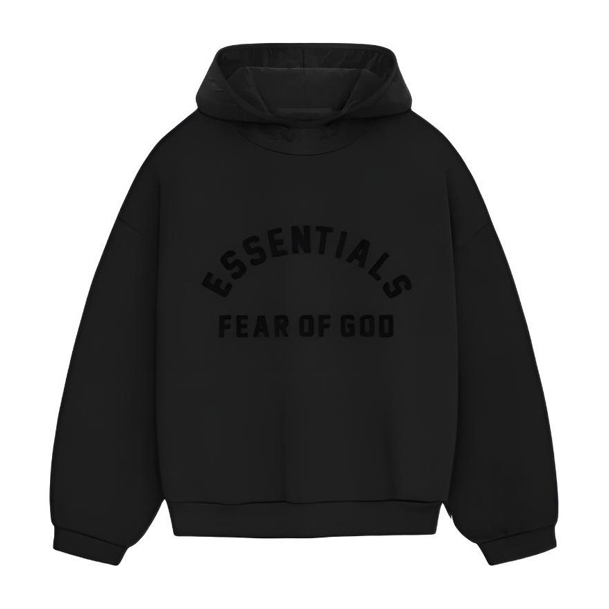 Fear of God Essentials Nylon Fleece Hoodie Jet Black