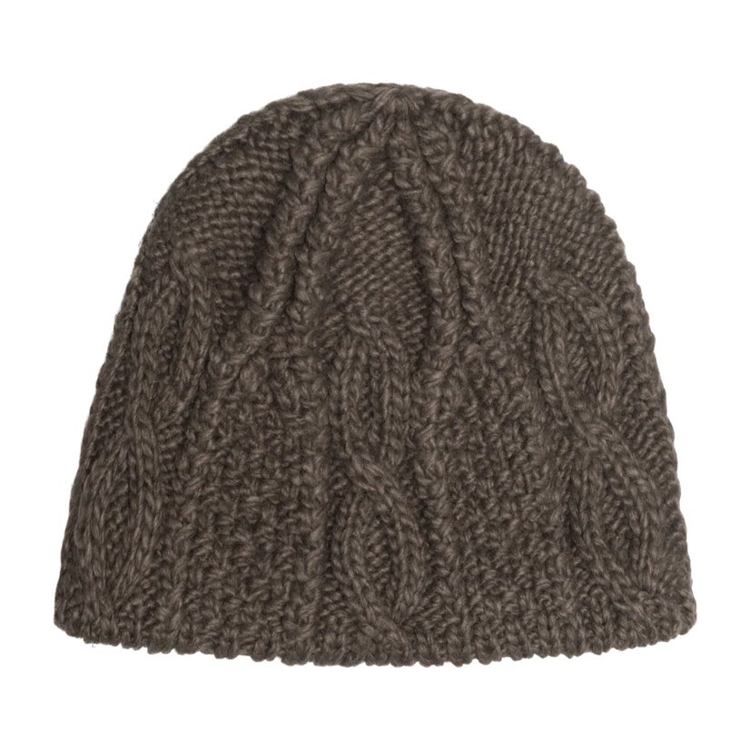 Stussy Cable Knit Beanie Brown