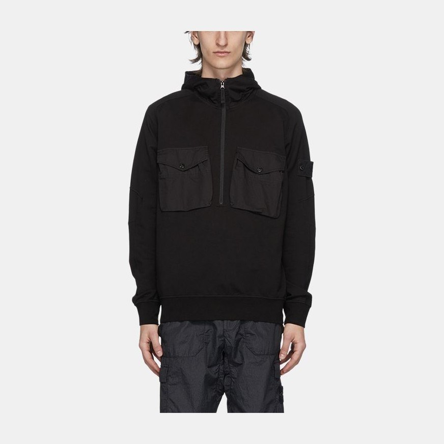 Stone Island Ghost Pieces Hoodie Black