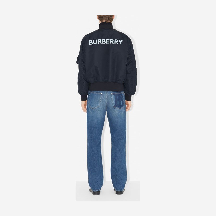 Burberry SS23 Logo Print Bomber Jacket Navy