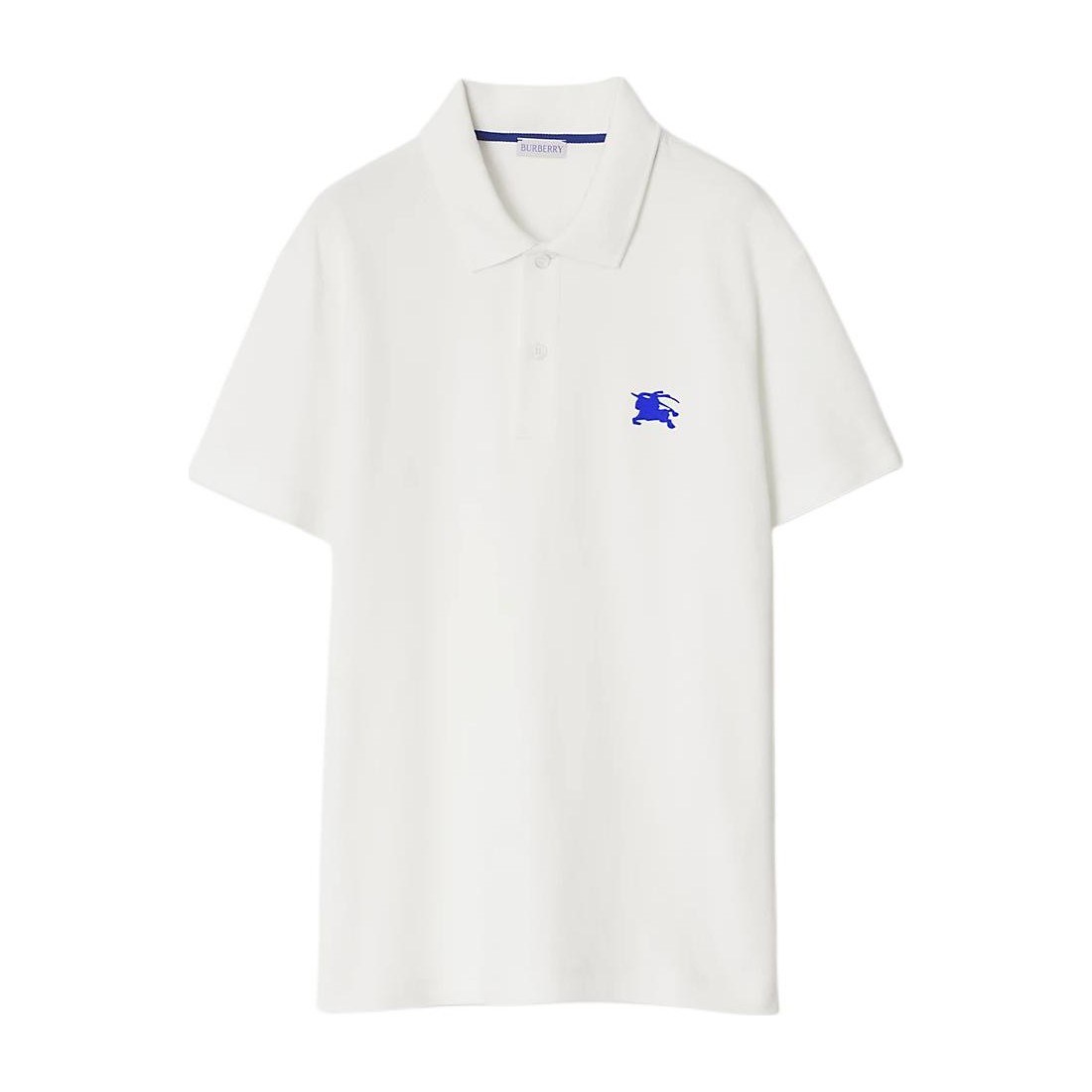 Burberry Logo Print Polo Shirt Salt Crystal