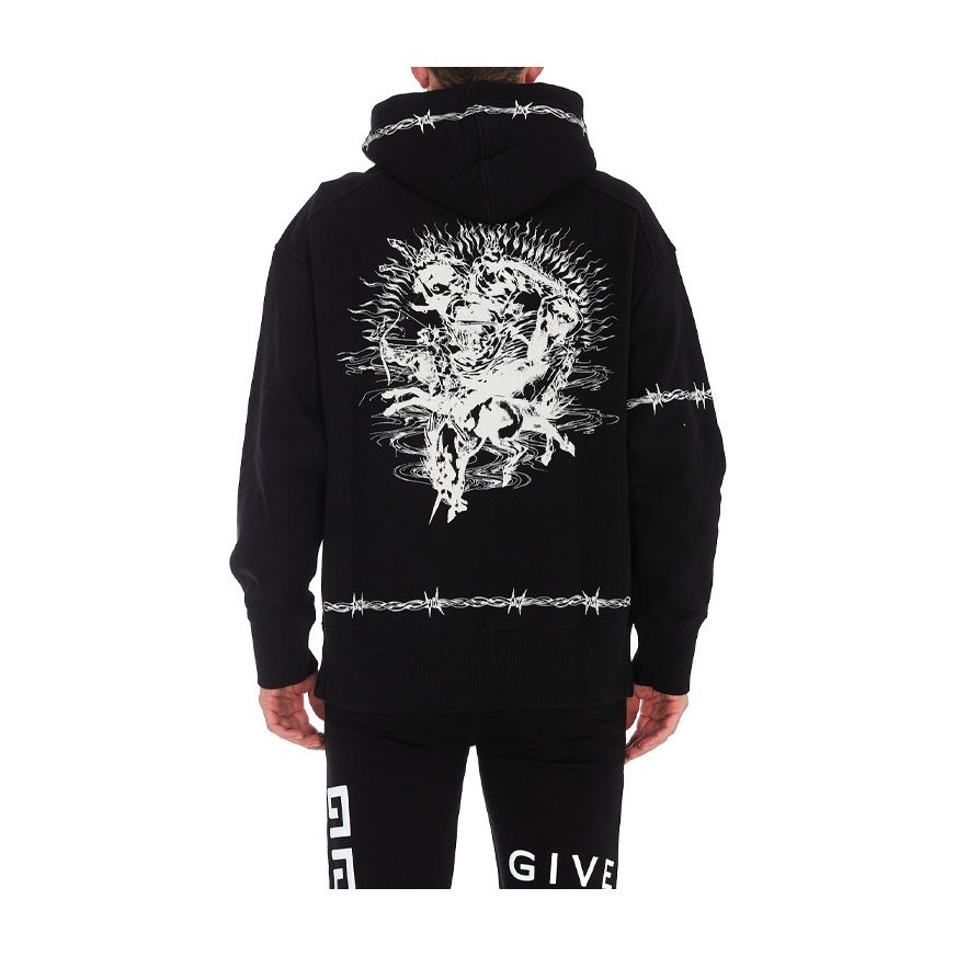 Givenchy SS21 Gothic Logo Hoodie Black