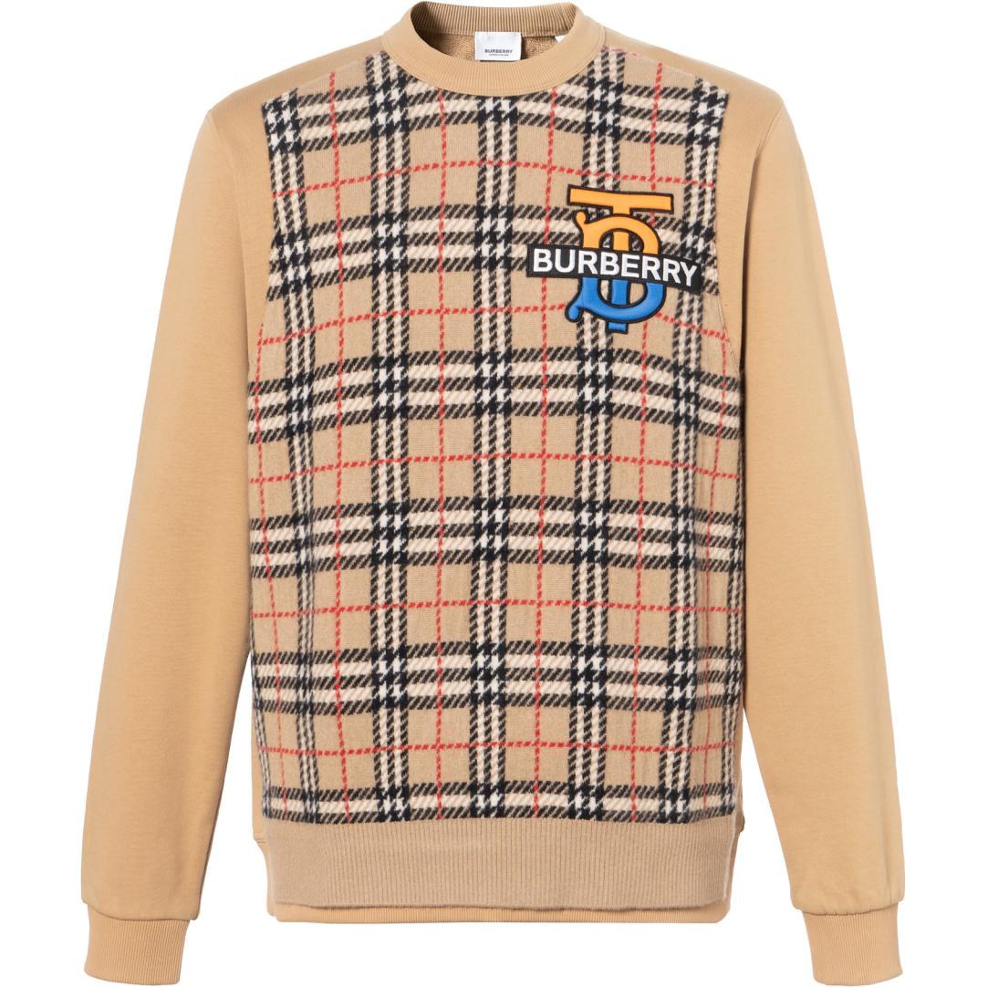 Burberry Check Cashmere Sweater