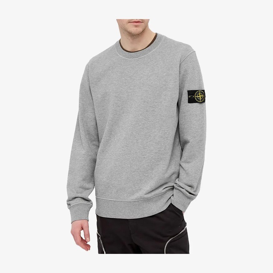 Stone Island Garment Dyed Crew Sweat Grey