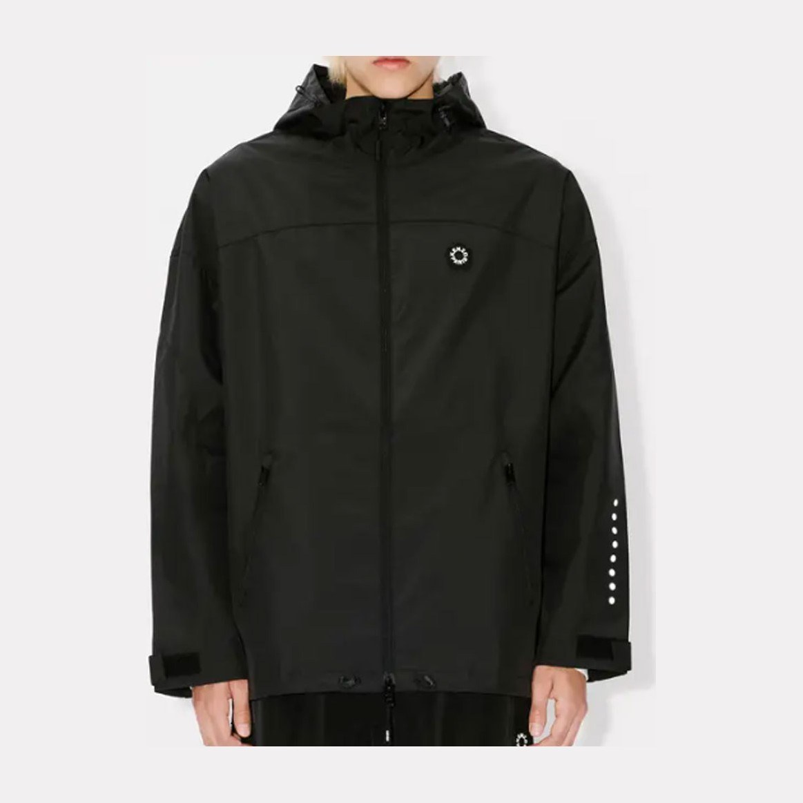 KENZO SS24 Logo Zip Hoodie Black