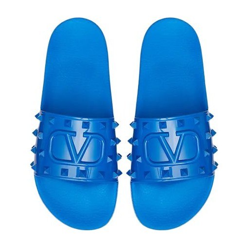Valentino Vlogo Blue Slides