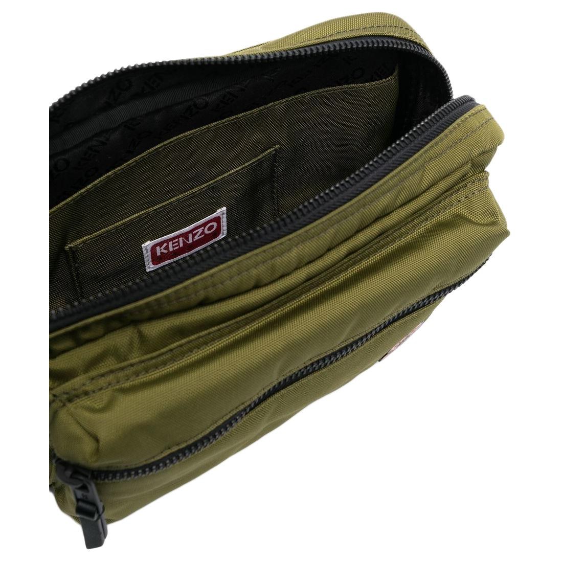 KENZO Nylon Crossbody Waist Bag Khaki