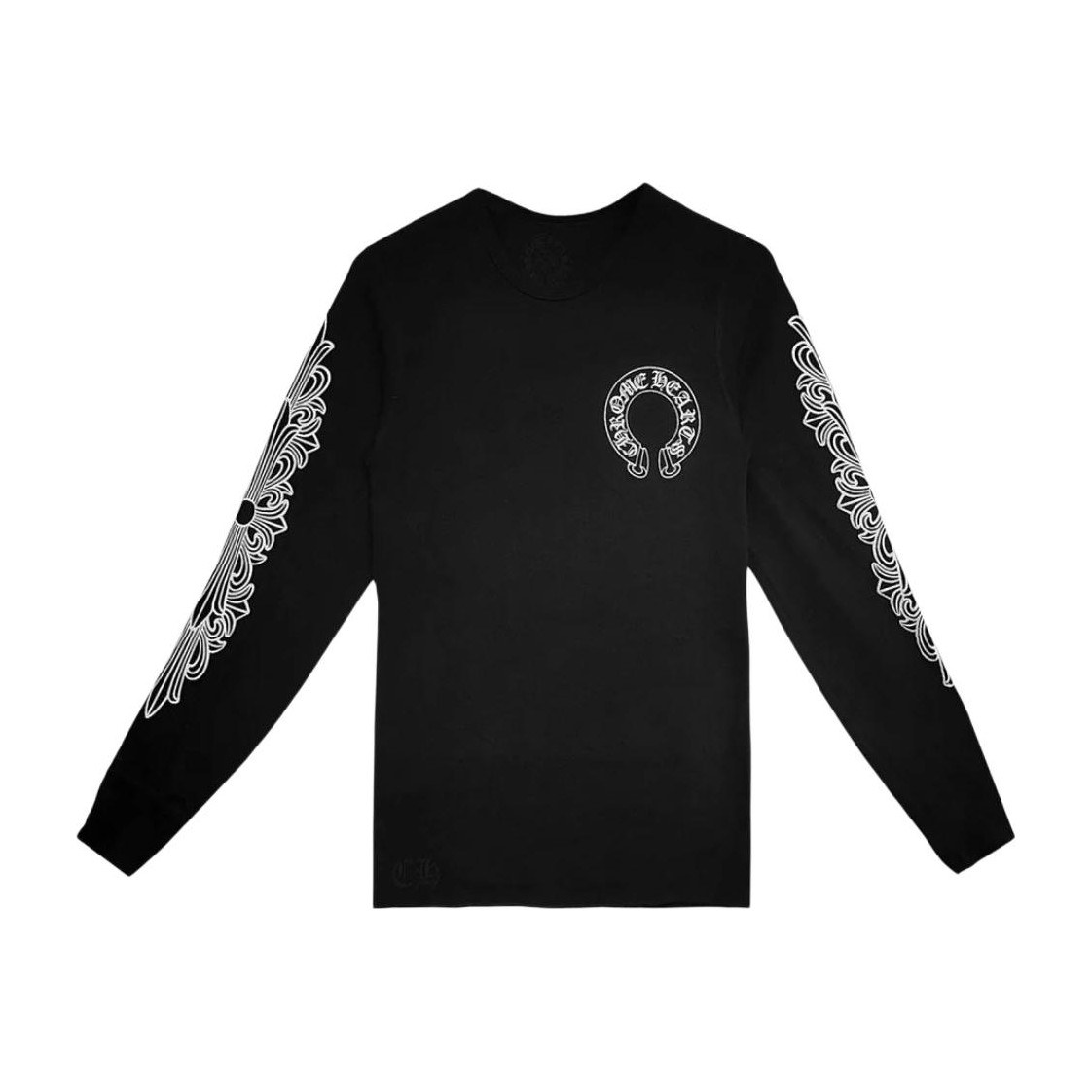 Chrome Hearts SS25 Horseshoe Print Long Sleeve Tee Black