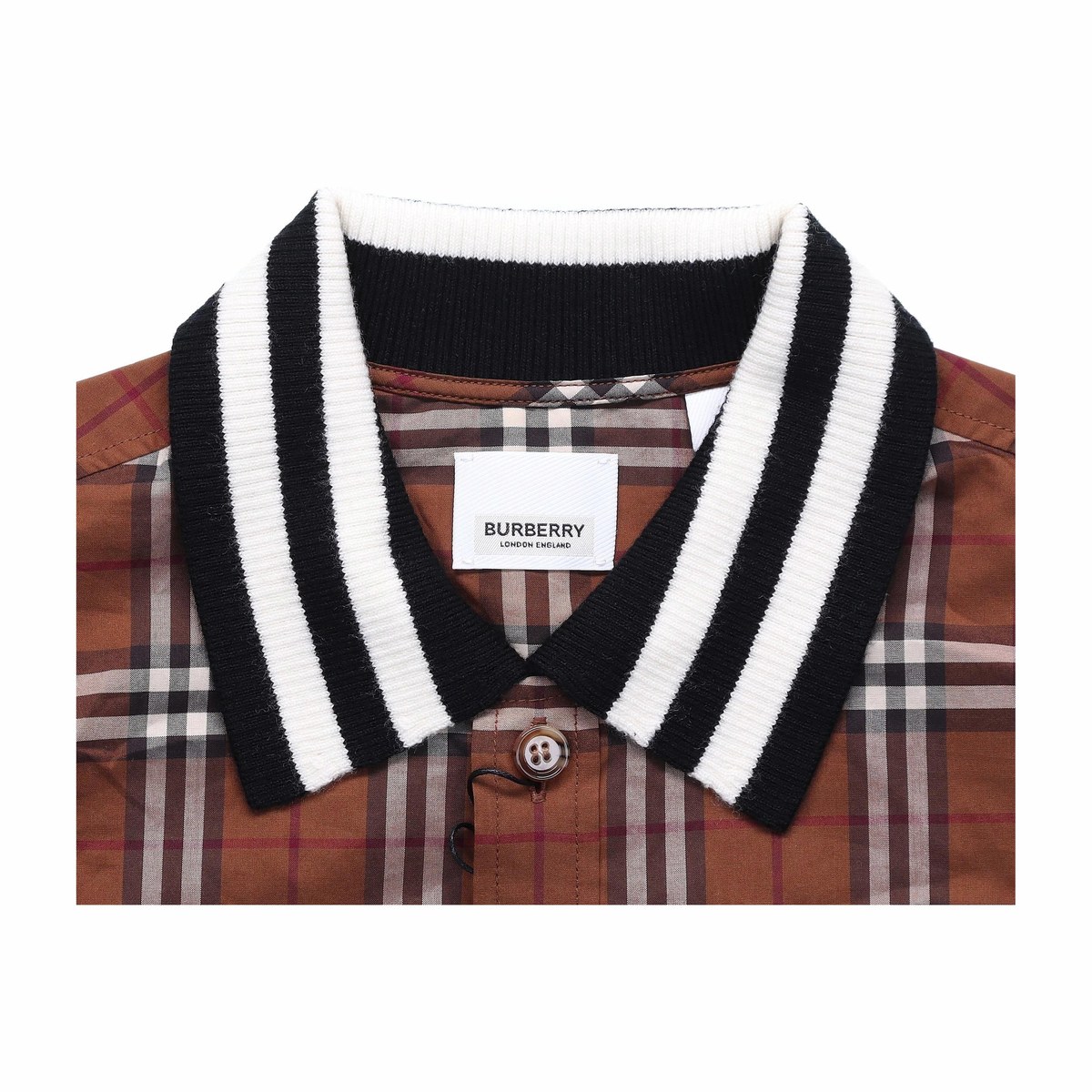 Burberry SS22 Check Print Shirt Brown