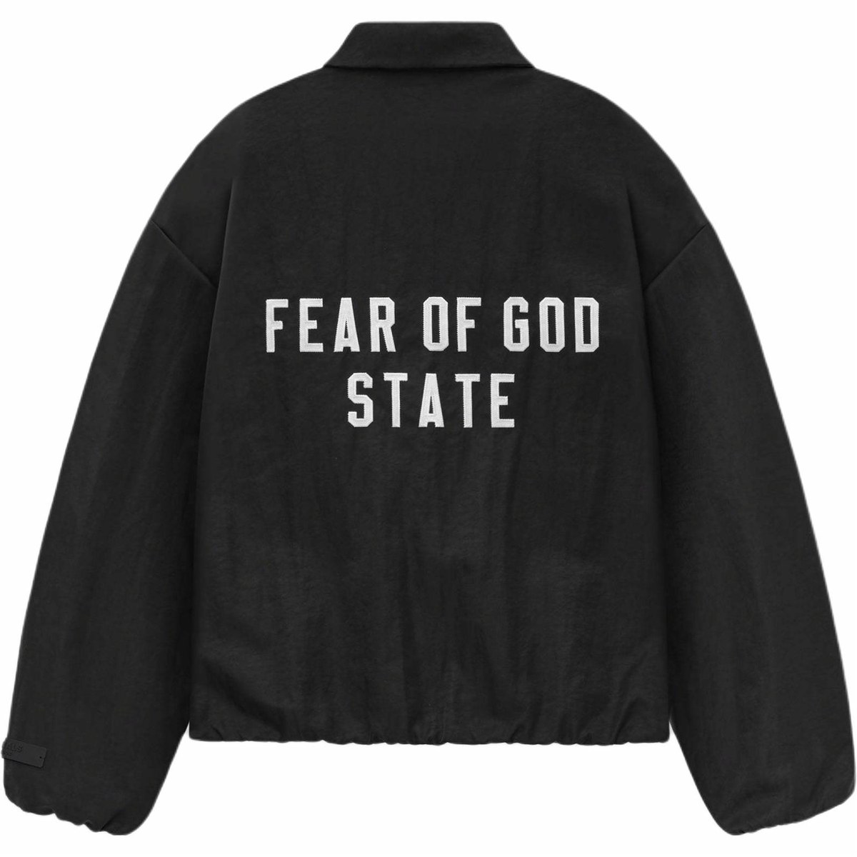 Fear of God Essentials Textured Nylon Trucker Jacket Black