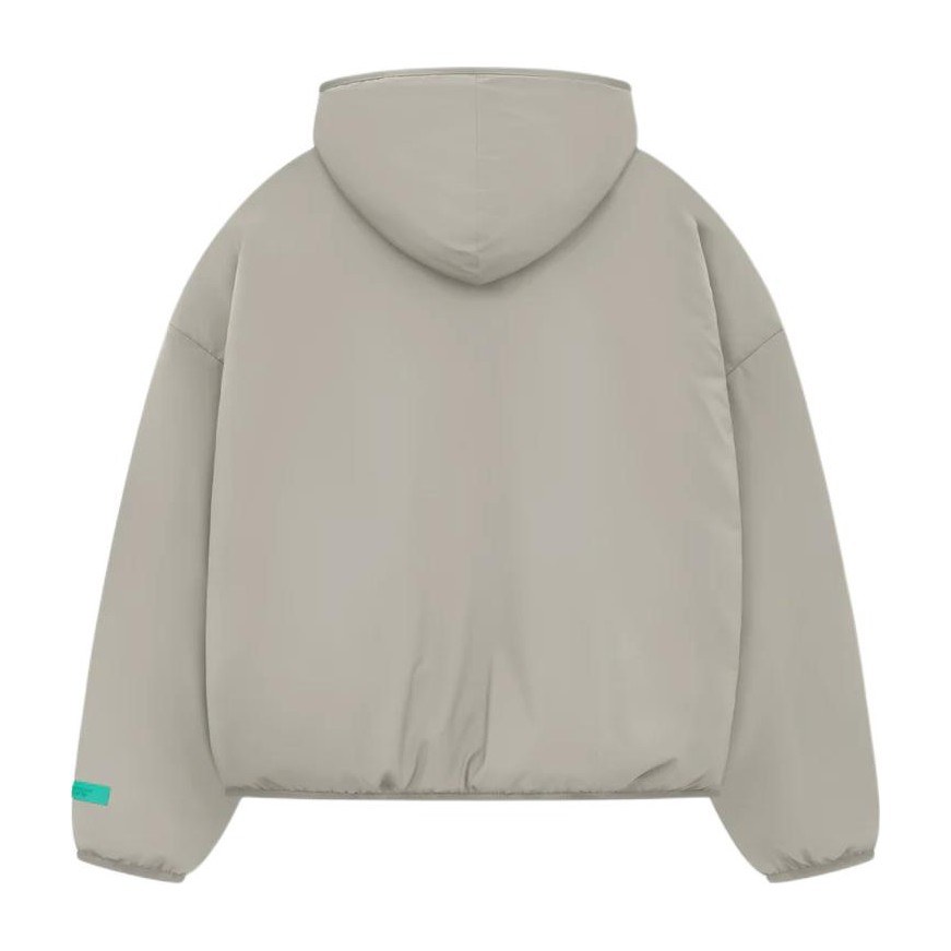 Fear of God Essentials SS24 Nylon Filled Halfzip Hoodie Seal Gray