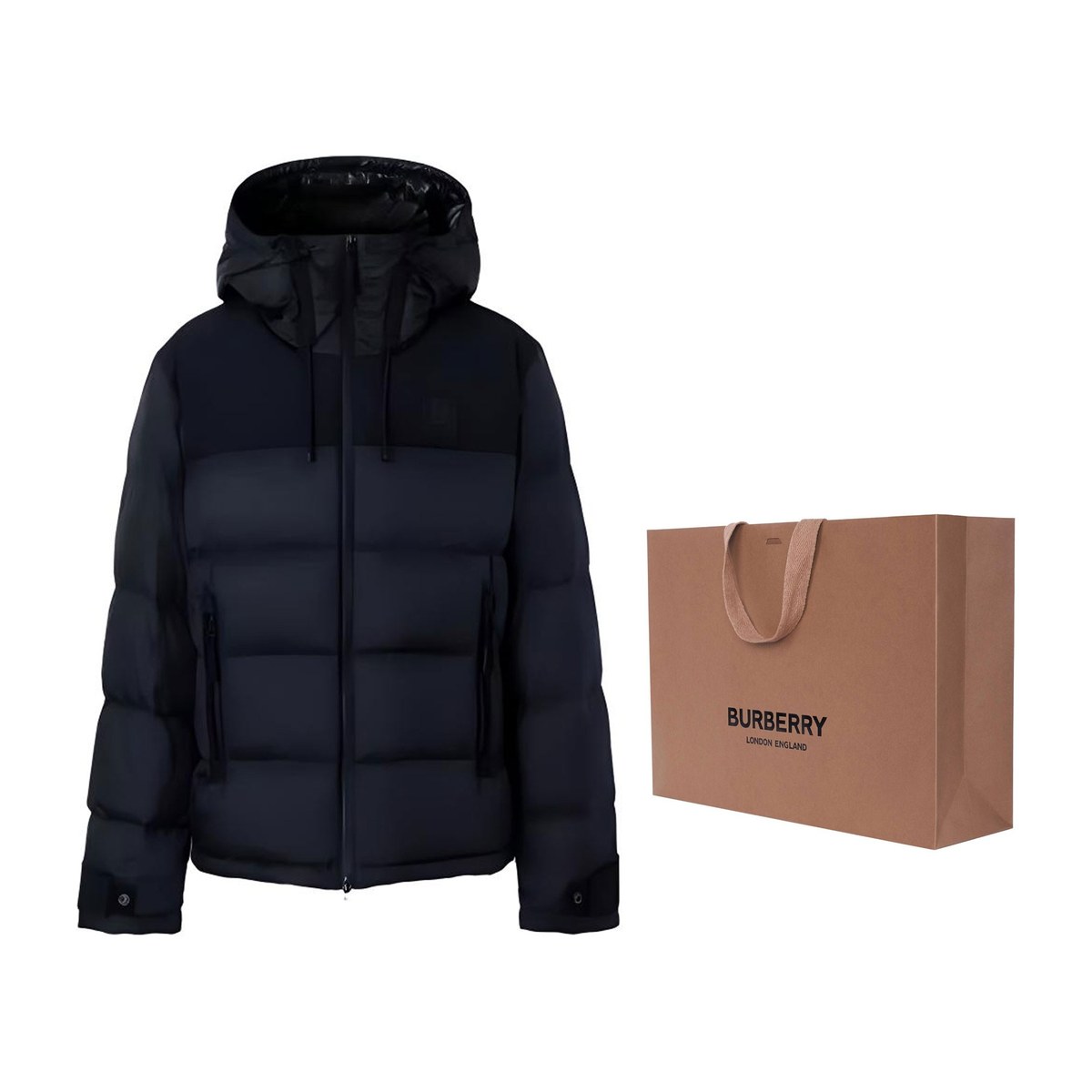 Burberry Logo Hooded Down Jacket