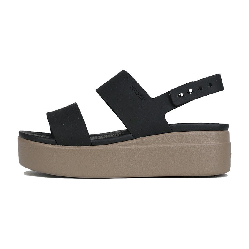 Crocs Brooklyn Leather Platform Sandal Black