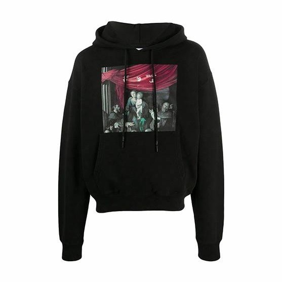 OFF-WHITE Classic Painting Hoodie Black