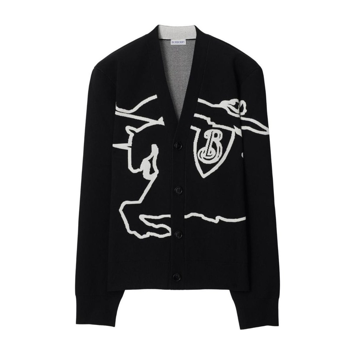 Burberry Equestrian Knight V-Neck Sweater