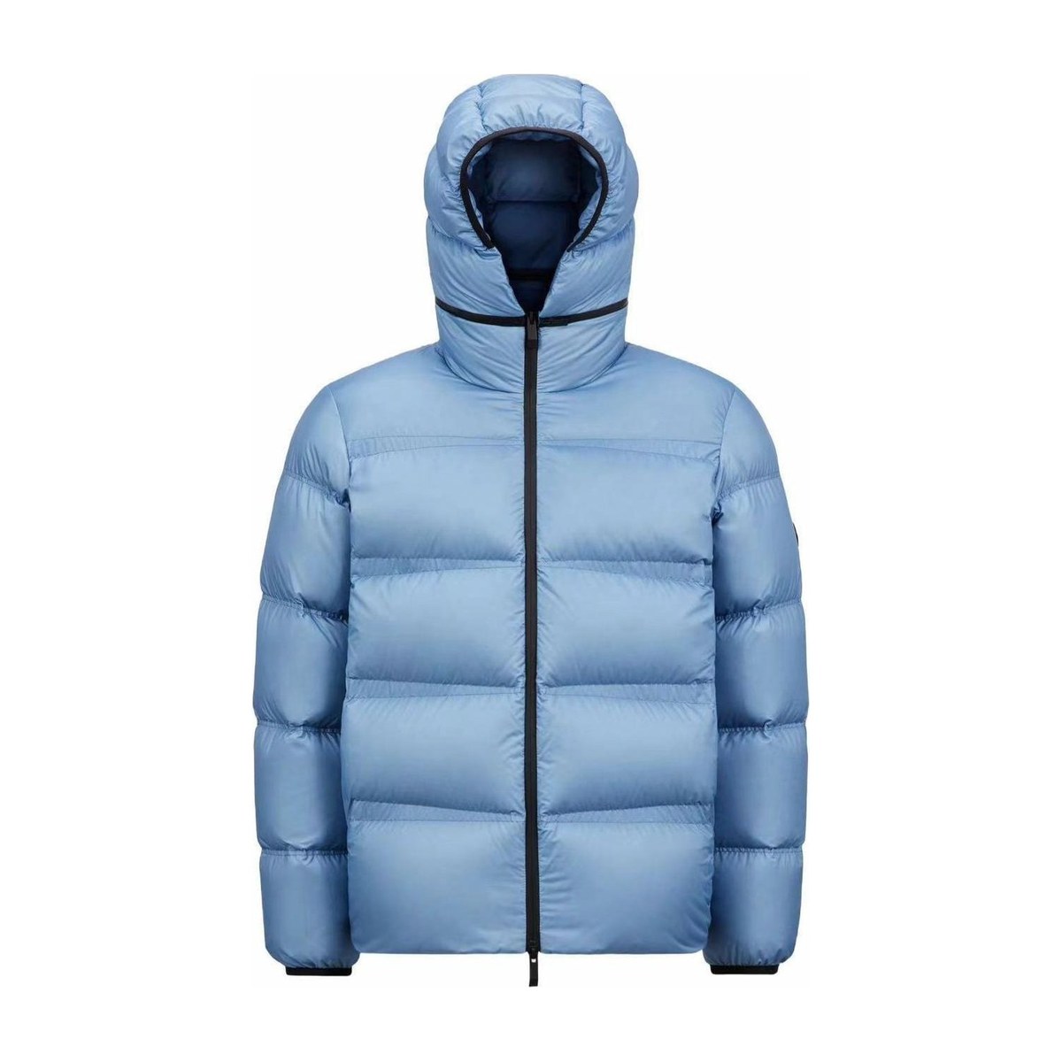 Moncler Hooded Zip Jacket Light Blue