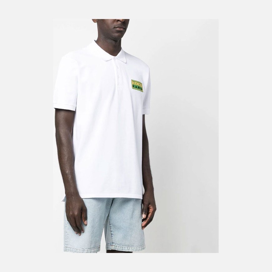 KENZO SS23 Logo Polo Shirt White