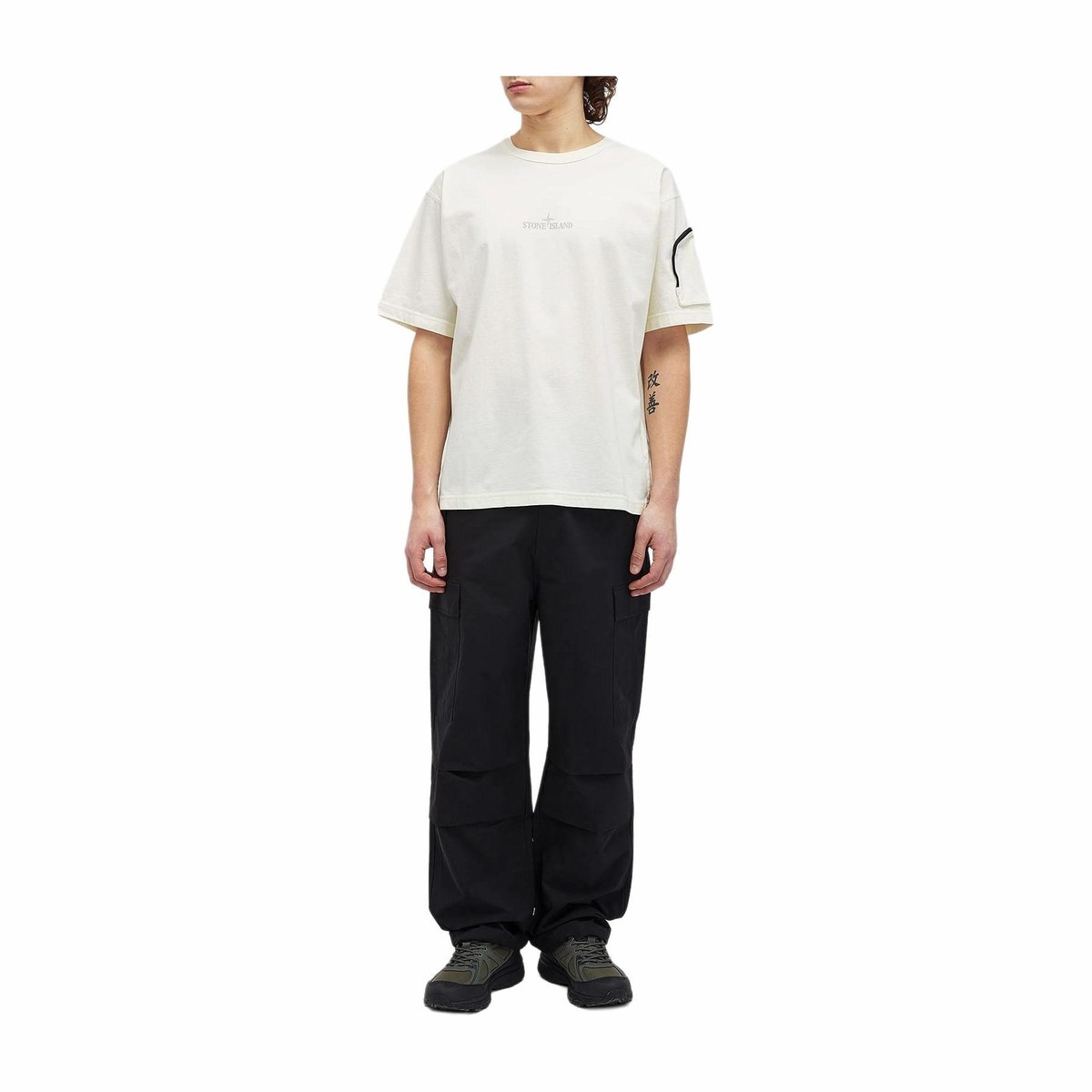 Stone Island Ivory Crewneck T-Shirt