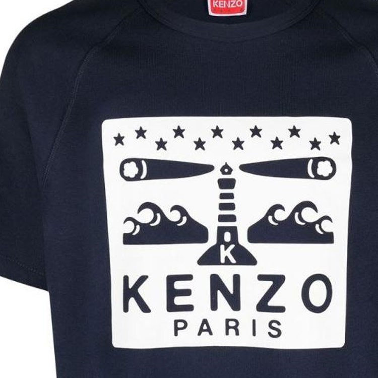 KENZO SS23 Logo Crewneck T-Shirt Blue