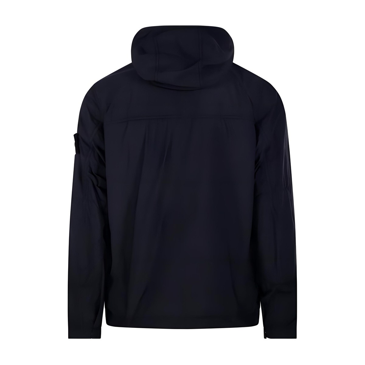 Stone Island SS25 Phantom Nylon Hooded Zip Jacket Black