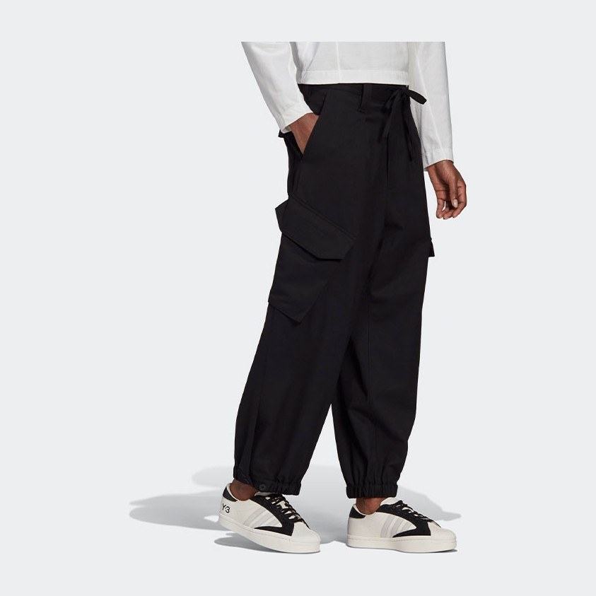 Y-3 Wool Cargo Pants Black