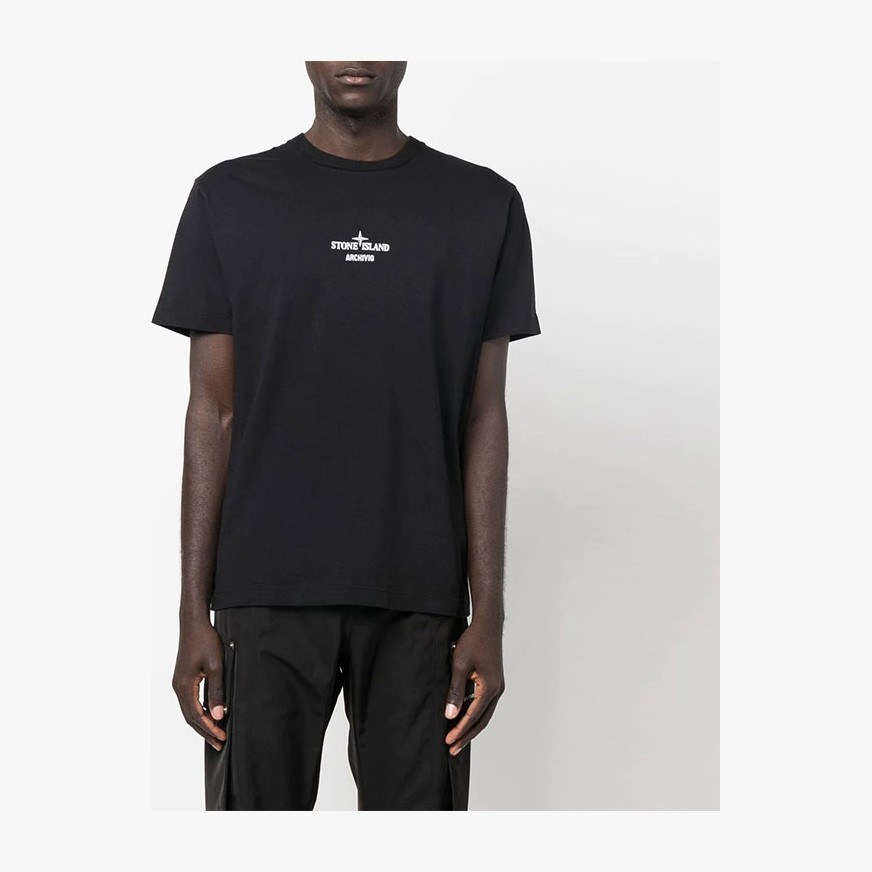 Stone Island FW22 Logo Print T-Shirt Black