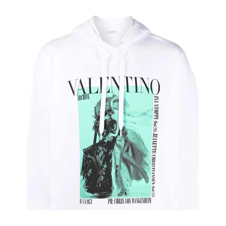 Valentino SS22 Logo Hoodie White