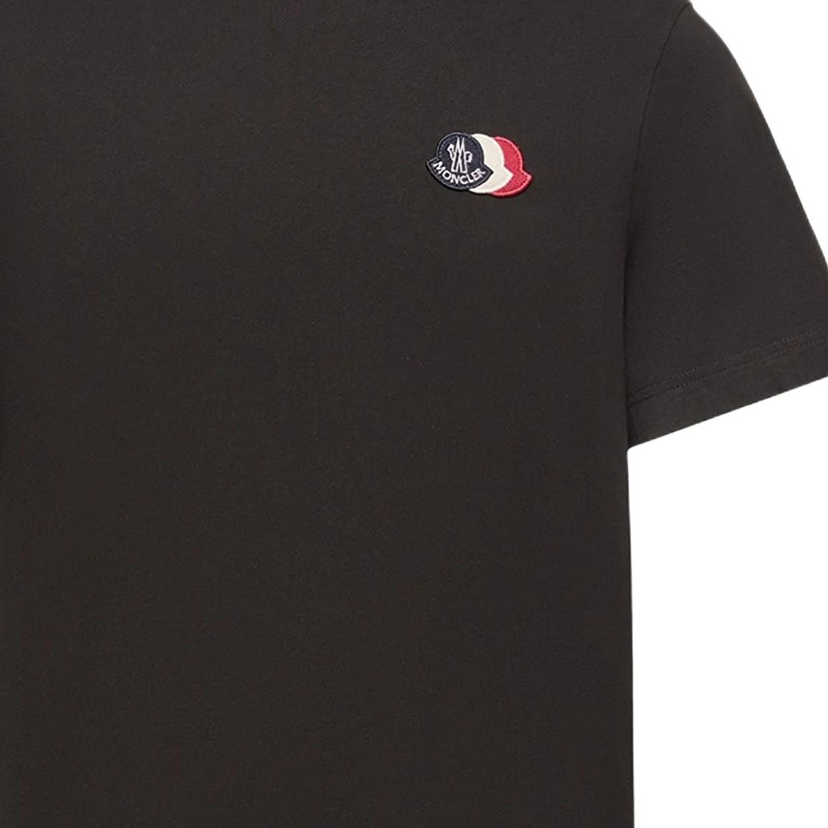 Moncler SS26 Embroidered Tricolor Cotton T