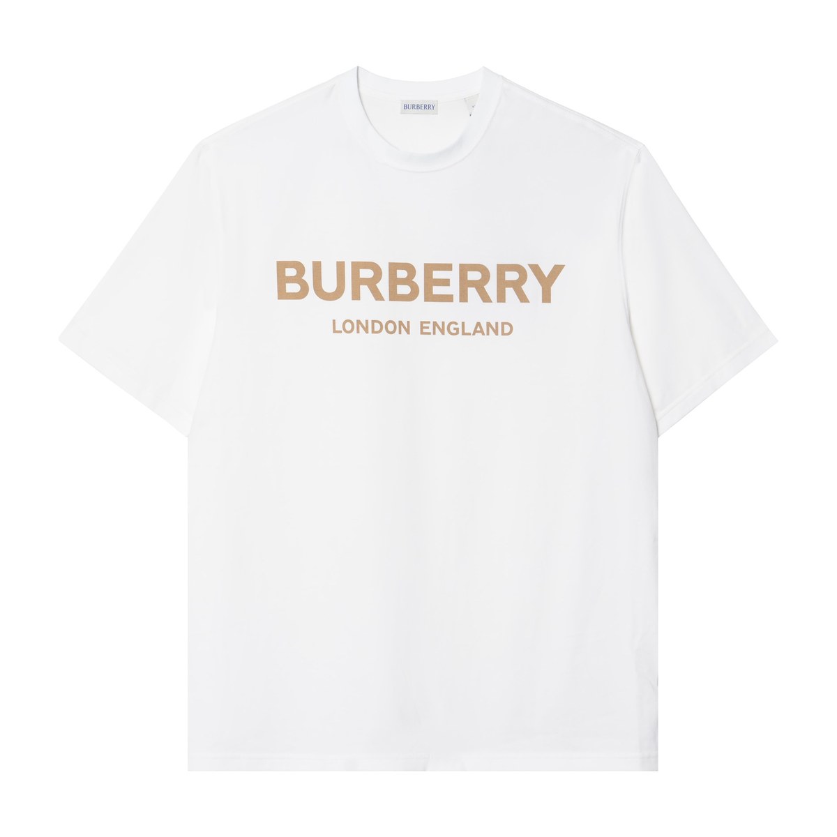 Burberry Ribbed Logo Crewneck T-Shirt White