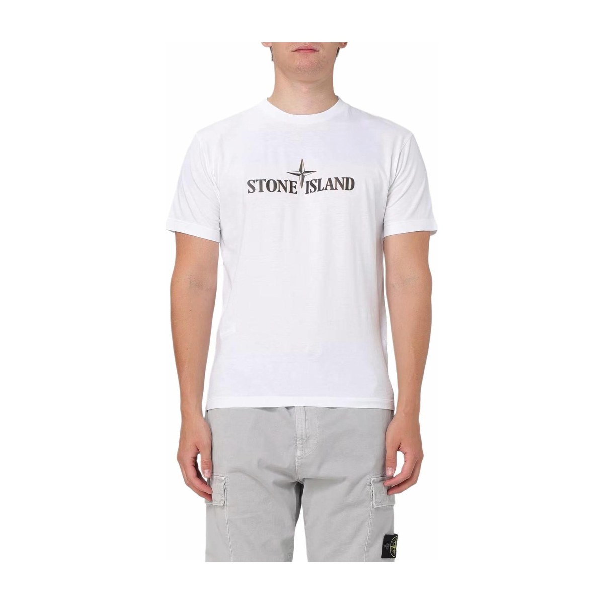 Stone Island FW24 Logo Crewneck T-Shirt White