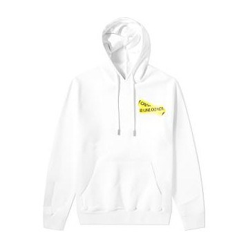 OFF-WHITE Arrow Tape Hoodie White