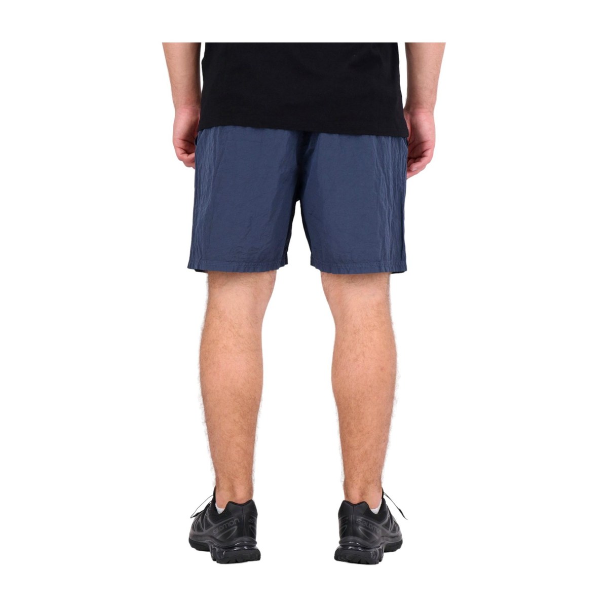Stone Island Logo Elastic Waist Shorts Blue