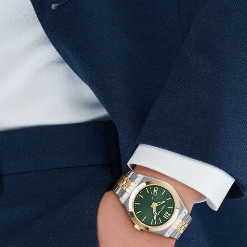 Ferragamo 40mm Green Dial Watch