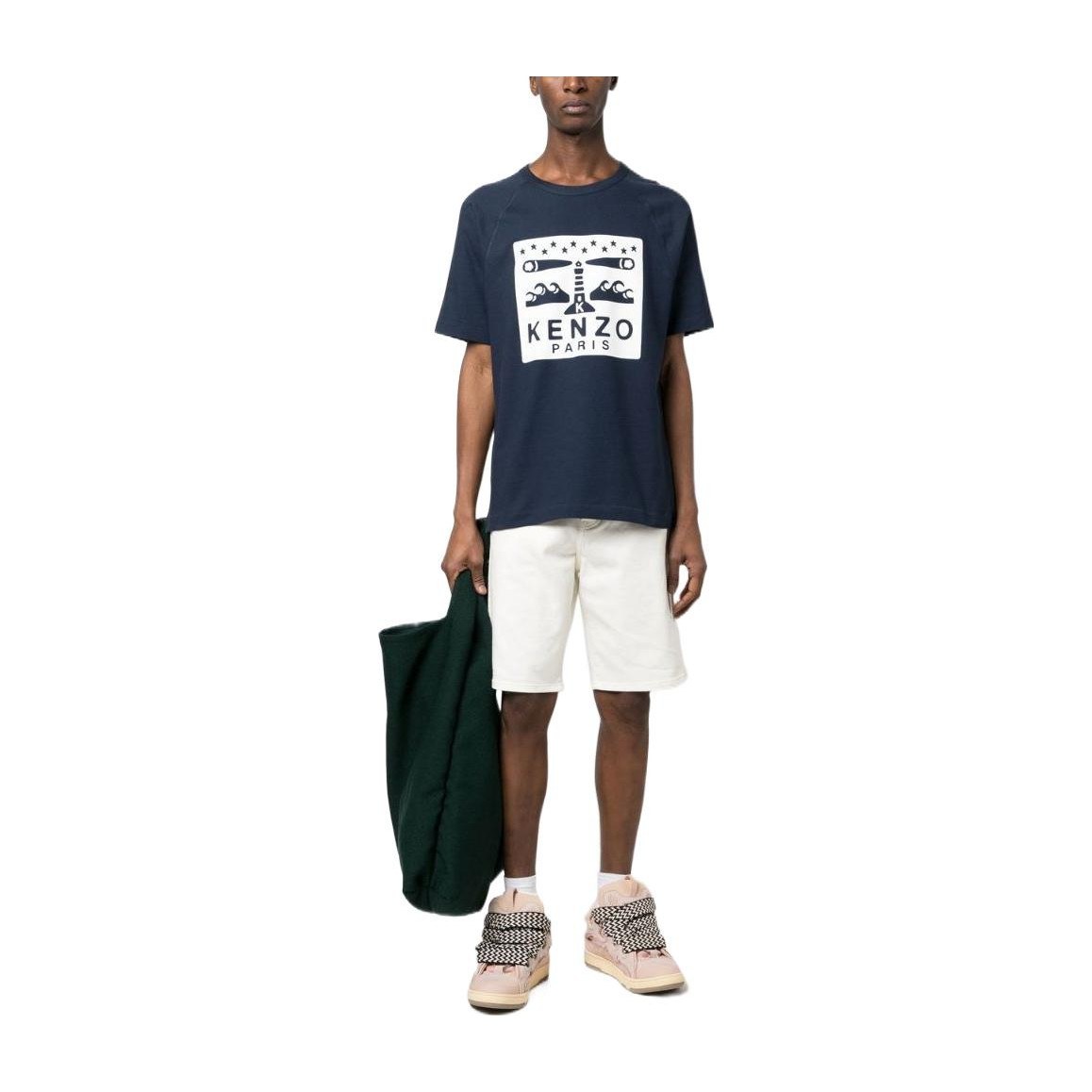 KENZO SS23 Logo Crewneck T-Shirt Blue