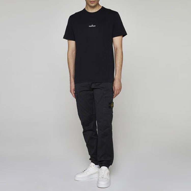 Stone Island Graphic Print T-Shirt Black