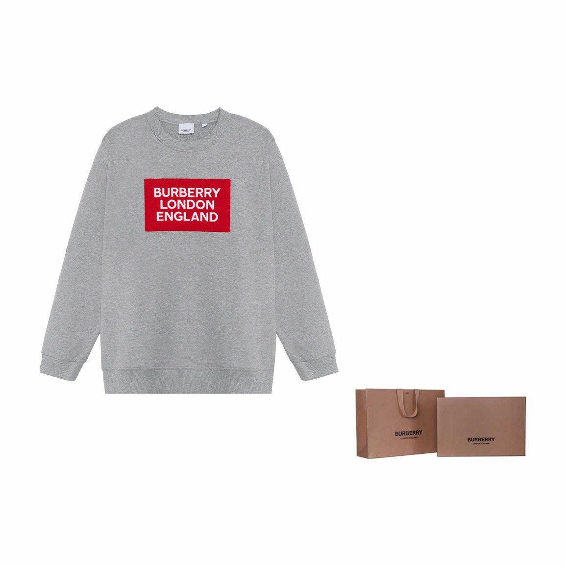 Burberry Logo Print Crewneck Sweatshirt
