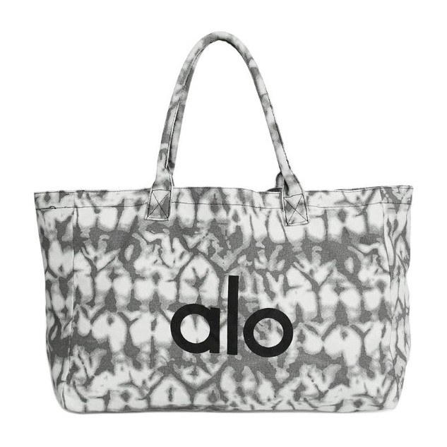 alo yoga Vintage Tote Bag Large Gray Yellow