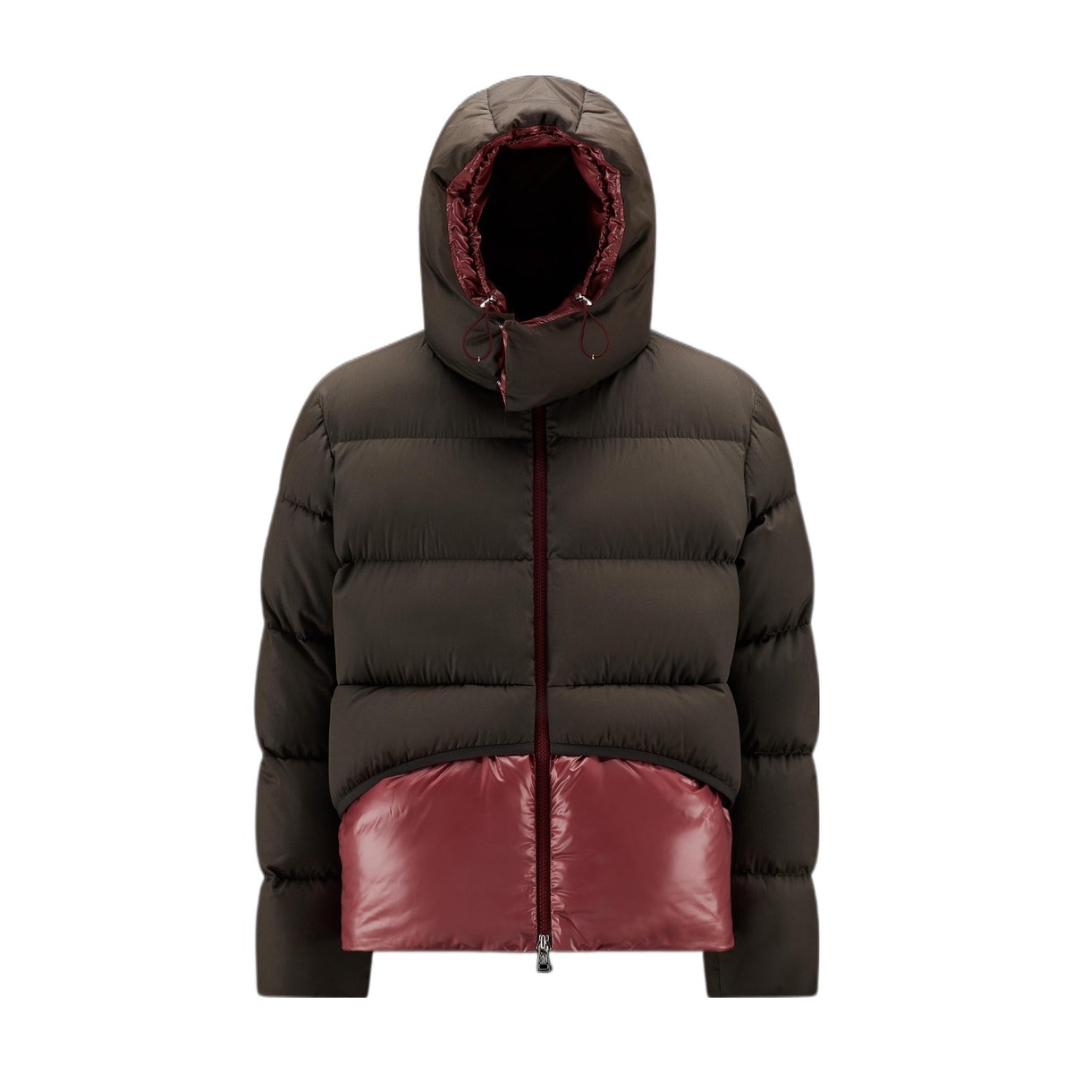 Moncler FW22 Logo Badge Hooded Down Jacket Green