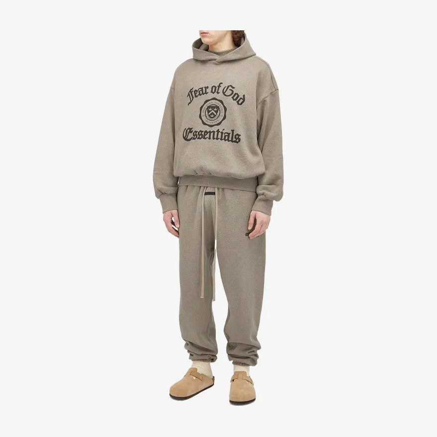 Fear of God Essentials Heavy Fleece Vintage Shrunken Hoodie Heather Gray