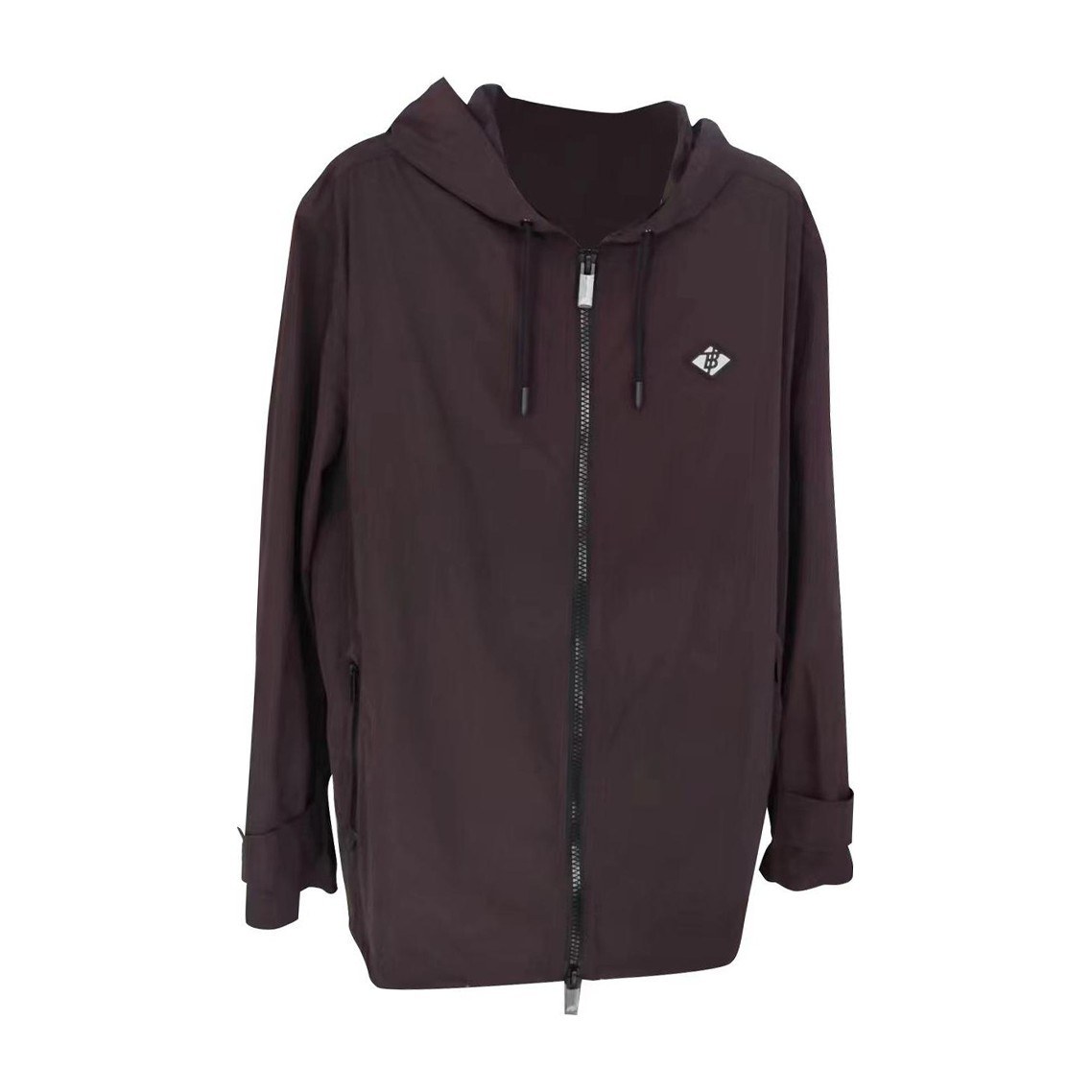 Burberry Logo Zip Hoodie Black