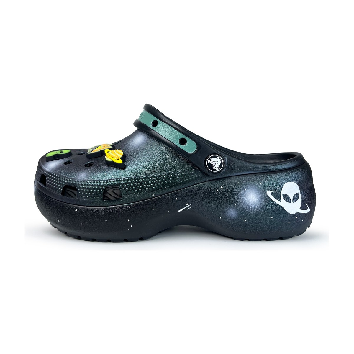 Crocs Classic Platform Clog Black Purple Green