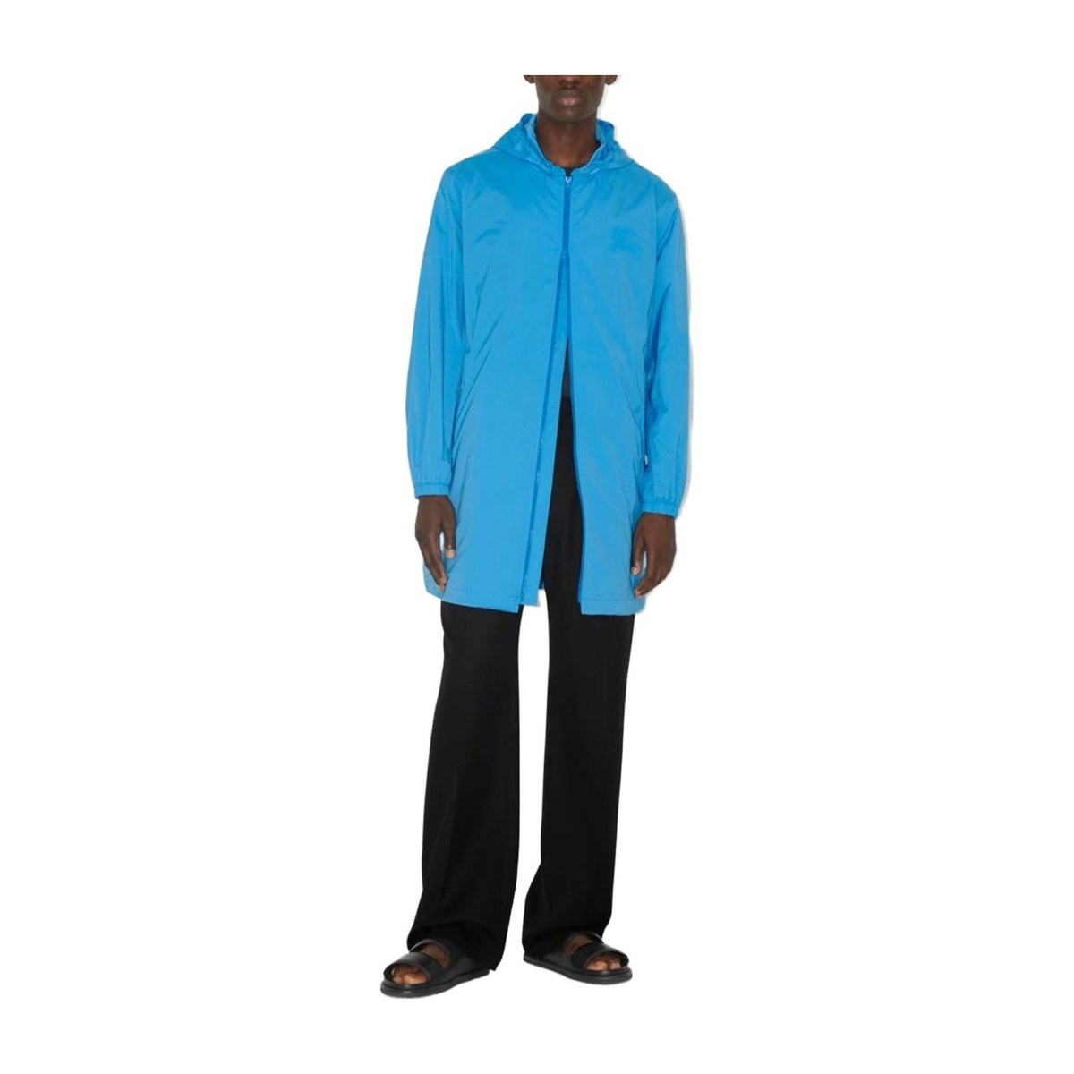 Burberry FW23 Hooded Zip Trench Coat Sky Blue