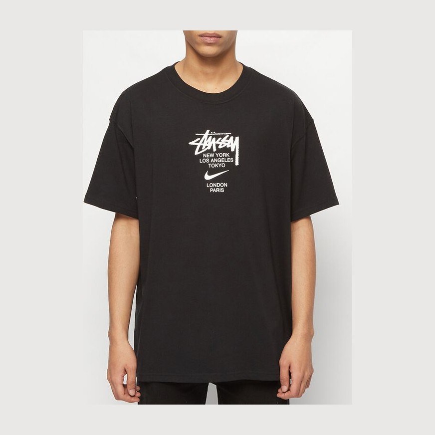 Stussy x Nike Logo T-Shirt Black