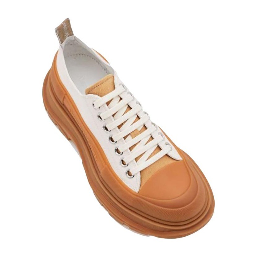 Alexander McQueen Canvas Platform Sneakers White